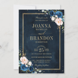 Convites Marinho Azul Escamudo Rosa Rosa Rosa Boho Casament