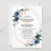 Marinho Azul Escamudo Rosa Rosa Rosa Boho Casament