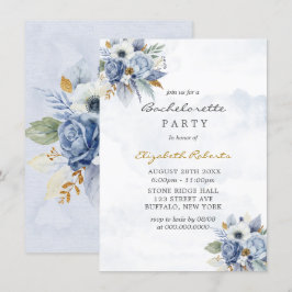 Convites Marinho Azul, Festa de solteira Chic de Peony Dour