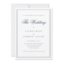 Marinho Azul Moderno Minimalista O Casamento de