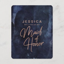 Convites Marinho Azul Rosa Dourado Você Será Minha Madrinha