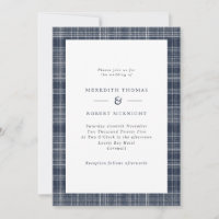 Marinho Blue Tartan Casamento no inverno escocês