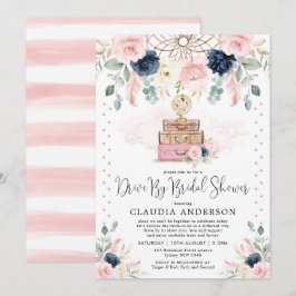 Convites Marinho Boêmia Viagem de  de Blush por Chá de pane