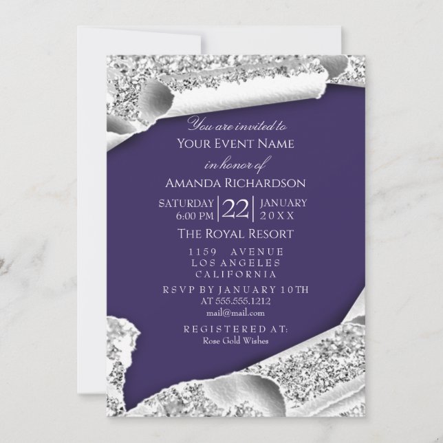 Convites Marinho BONÉ Festa de solteira formando Blu  Cinza (Frente)