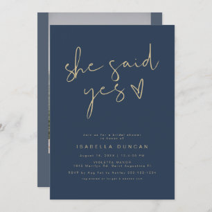 Convites MARINHO CAITLIN Ela Disse Sim Chá de panela Modern