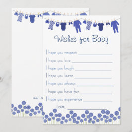 Convites Marinho Chá de fraldas Deseja Jogo Para Bebê