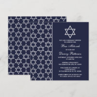 Marinho Chic e Estrela Judaica Branca De David Bar