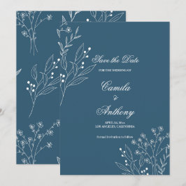 Convites Marinho Corner Floral Boho Wedding