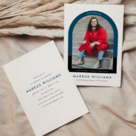 Convites Marinho de Arca de Fotografia Festa de formatura S