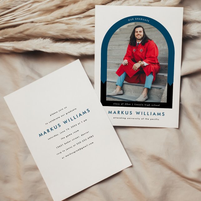 Convites Marinho de Arca de Fotografia Festa de formatura S (Criador carregado)