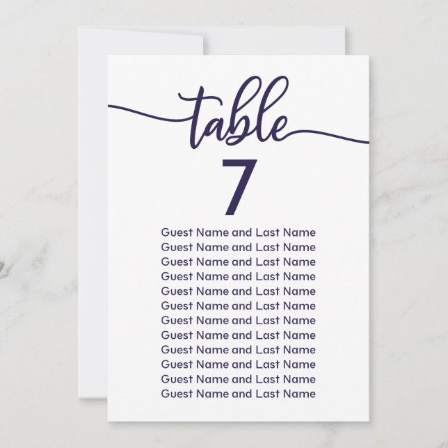 Convites Marinho De Chic Elegante De Casamento Convidado Az (Frente)