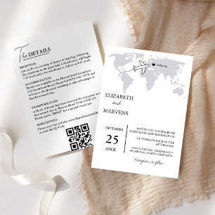 Convites Marinho De Destino Azul Viagem Em Um Casamento