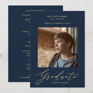 Convites Marinho de Fotografias Quimicamente Moderna Caligr