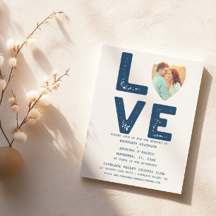 Convites MARINHO de Letra da Máquina de Escrita Mínima do