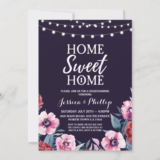 Convites Marinho do Partido para Uso Doméstico Rosa Novo Co (Frente)