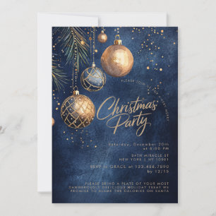 Convites Marinho Dourado Azul Ornações Férias Natal