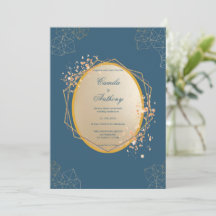 Marinho Dourado Oval Floral Boho Wedding