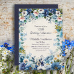 Convites Marinho Dusty Blue Floral 75º Aniversário<br><div class="desc">Marinho elegante e azul empoeirado com convite de aniversário floral branco de aquarela para mulheres. Este convite foi feito para 75 anos, mas pode ser personalizado para qualquer pessoa de qualquer idade. Entre em contato comigo para obter assistência com suas personalizações ou para solicitar outros produtos Zazzle correspondentes ou coordenadores...</div>
