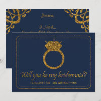 Marinho e brilho Dourado | Você Será Minha Porta-V