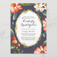 marinho e chá de panela de colheita floral em ouro