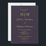 Convites Marinho Escuro Comum Azul - Letra Dourada Casament<br><div class="desc">💍 Convites Elegantes para Casamentos - Personalizados para o Seu Dia Perfeito 💌 Este convite de casamento exumenta elegância com a sua belíssima fronteira floral e a sofisticada tipografia. O design surpreendente, disponível em duas cores distintas, garante flexibilidade para combinar com qualquer tema de casamento. Ambas as versões apresentam ilustrações...</div>