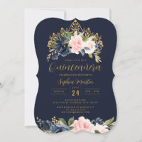 Marinho Floral Tiara Quinceanera