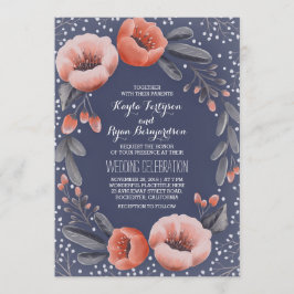 Convites Marinho Floral Wreath Baby's Breath