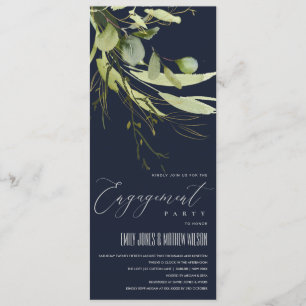 CONVITES MARINHO FOLHETO VERDE FOLIAGE WATERCOLOR NOIVADO