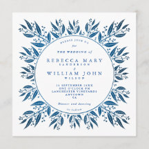 Marinho legante Casamento verde folha azul