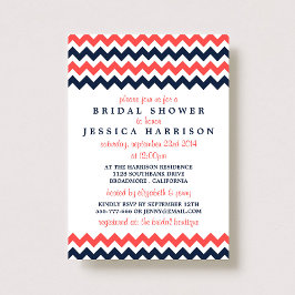 Convites Marinho Moderno e Chá de panela de Coral