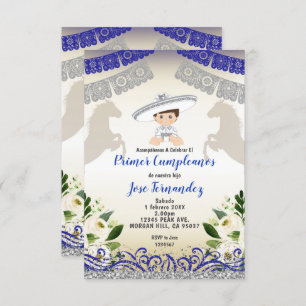 Convites marinho PRIMEIRO CUMPLEANOS Uno Fiesta Aniversário