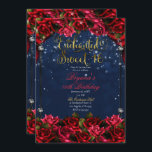 Convites Marinho rosa vermelha Azul Dourado Encantado Doce<br><div class="desc">Personalizar para o seu evento</div>