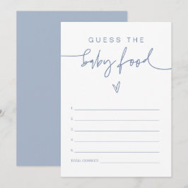 Convites MARLO Boho Dusty Blue adivinha o jogo da Comida