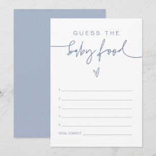 Convites MARLO Boho Dusty Blue adivinha o jogo da Comida