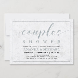 Convites Mármore | Chá de casamento simples de Casais moder