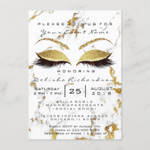 Convites Mármore do ouro da composição dos olhos do doce