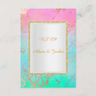 Convites Mármore dourado pastel ELEGANTE CLÁSSICO rsvp