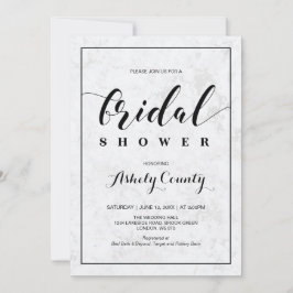 Convites Mármore | Simples Chá de panela de Tipografia Mode