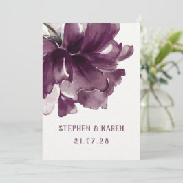 Convites Maroon Burgundy Poppy Elegant Wedding