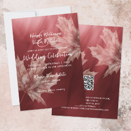 Convites maroon maple deixa sotaque em um só