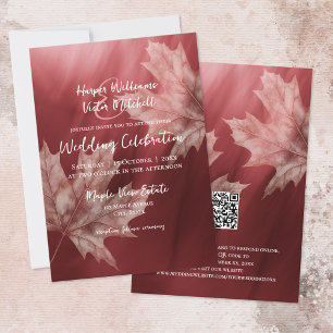 Convites maroon maple deixa sotaque em um só