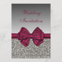 Maroon Satin Arco & Silver - Casamento