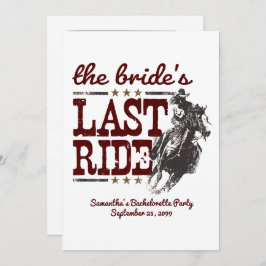 Convites Maroon The Bride's Last Ride