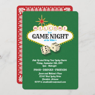 Convites Marquee Game Night Green
