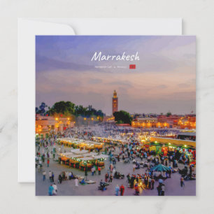 Convites Marrakesh, Marrocos - Praça Jemaa el Fnaa