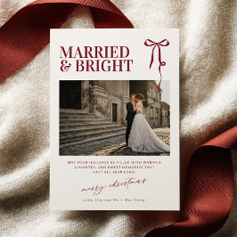 Convites Married and Bright Newlywed Christmas Card