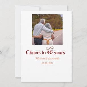 Convites Marron arco aplaude 40 anos de casamento