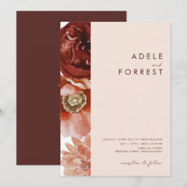 Convites Marsala Autumn Floral | Blush All In One