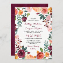 Marsala Blush Botânico Flor Cor-de-rosa Casamento