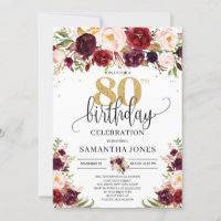 Marsala burgundy, 80 de aniversário de folhetos de